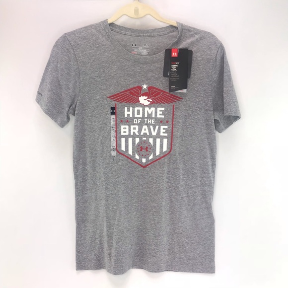 Under Armour Tops - Under Armour Heatgear Home of the Brave T-Shirt Sm